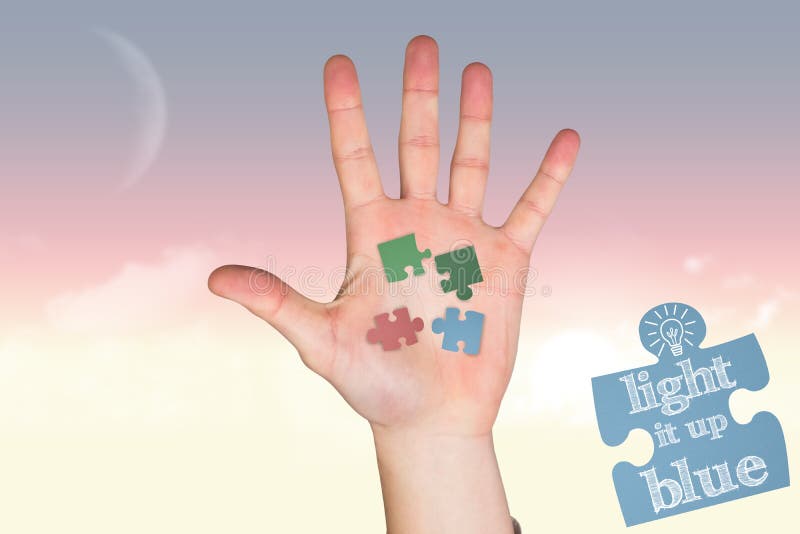 Zusammengesetztes Bild der Hand mit den Fingern heraus verbreitet lizenzfreie stockfotografie Zusammengesetztes Bild der Hand mit den Fingern heraus verbreitet lizenzfreie stockfotografie