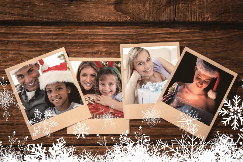 Zusammengesetztes Bild des Porträts eines Vaters und des Sohns, die ein Weihnachtsgeschenk halten stockbilder Zusammengesetztes Bild des Porträts eines Vaters und des Sohns, die ein Weihnachtsgeschenk halten stockbilder
