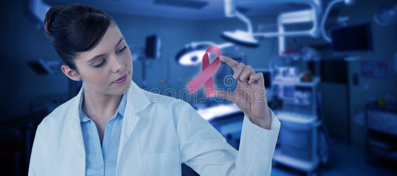 Zusammengesetztes Bild des schönen Ärztingestikulierens stockbilder Zusammengesetztes Bild des schönen Ärztingestikulierens stockbilder