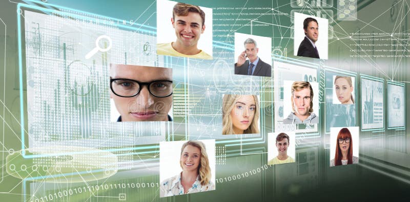 Zusammengesetztes Bild des zusammengesetzten Bildes von Headshots stockbild Zusammengesetztes Bild des zusammengesetzten Bildes von Headshots stockbild