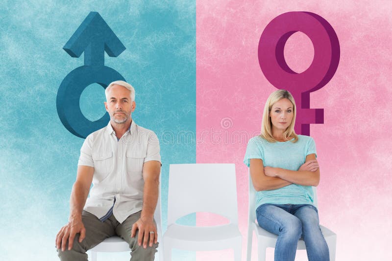 Zusammengesetztes Bild von den unglücklichen Paaren, die nicht miteinander sprechen stockfoto Zusammengesetztes Bild von den unglücklichen Paaren, die nicht miteinander sprechen stockfoto