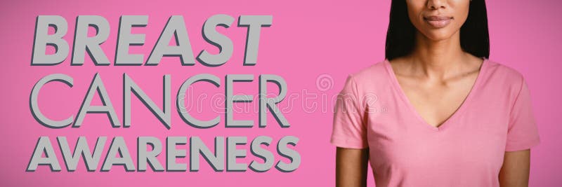 Zusammengesetztes Frauenbild in der rosa Stellung für Brustkrebs stockfotografie Zusammengesetztes Frauenbild in der rosa Stellung für Brustkrebs stockfotografie