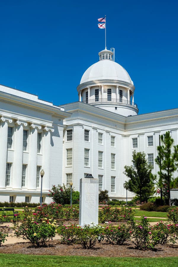 Zustandskapitol in Montgomery, Alabama stockbilder Zustandskapitol in Montgomery, Alabama stockbilder