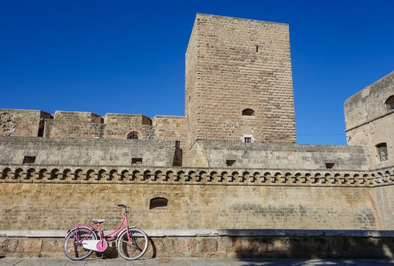 Perspective of the Swabian Castle of Bari. Puglia. Italy. Perspective of the Swabian Castle of Bari. Puglia. Italy