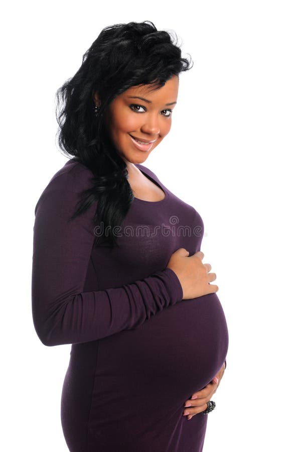 Zwangere Afrikaanse Amerikaanse Vrouw royalty-vrije stock fotografie Zwangere Afrikaanse Amerikaanse Vrouw royalty-vrije stock fotografie