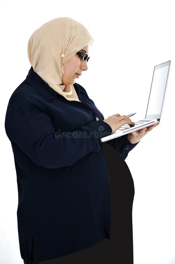 Zwangere Moslim Arabische vrouw stock foto Zwangere Moslim Arabische vrouw stock foto