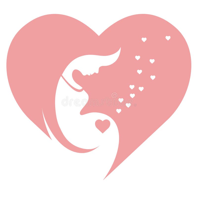 Zwangere vrouw, gestileerd vectorsymbool vector illustratie Zwangere vrouw, gestileerd vectorsymbool vector illustratie