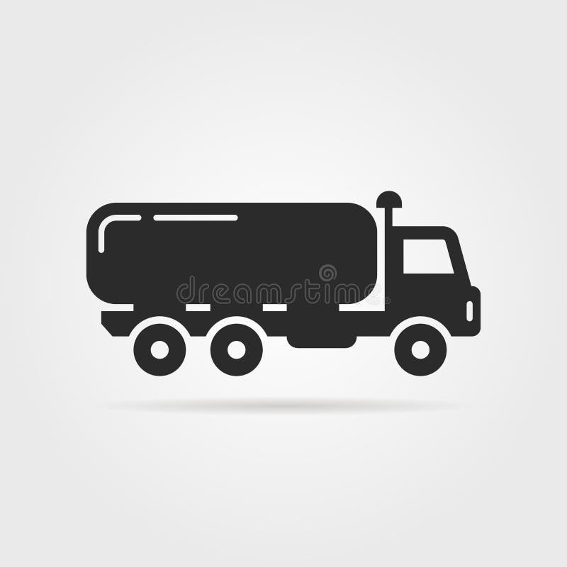 Zwart olietankerpictogram stock illustratie Zwart olietankerpictogram stock illustratie