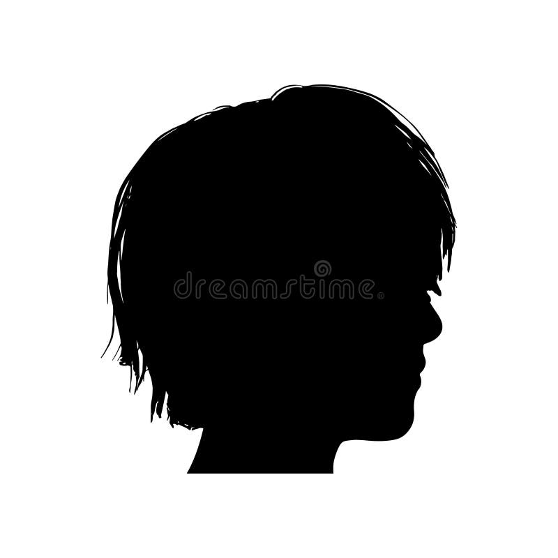 Zwart silhouet van een meisjeshoofd vector illustratie Zwart silhouet van een meisjeshoofd vector illustratie
