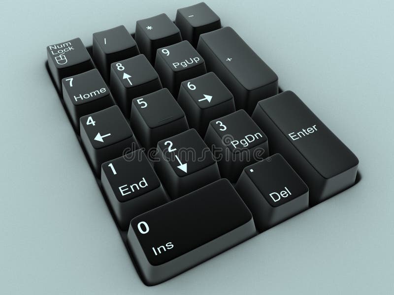Zwart toetsenbord stock illustratie