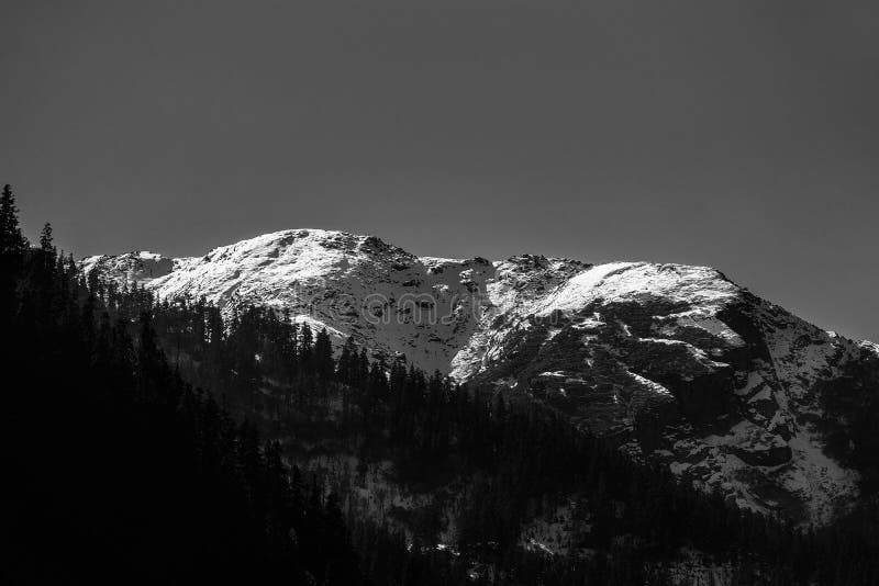 Zwart Wit Berglandschap Stock Afbeelding Image Of Foto 168794525