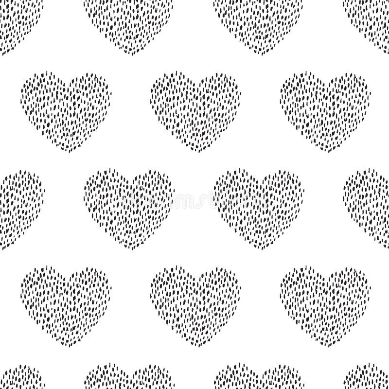 Zwart-wit naadloos patroon stock illustratie Zwart-wit naadloos patroon stock illustratie