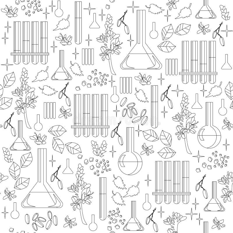 Zwart-wit naadloos patroon met alchemistisch materiaal royalty-vrije illustratie Zwart-wit naadloos patroon met alchemistisch materiaal royalty-vrije illustratie