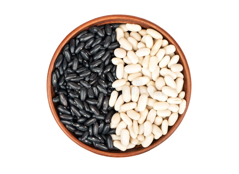 Zwart-witte bonen stock foto