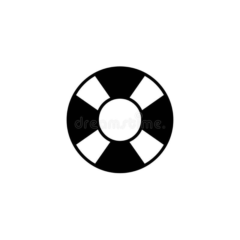 Zwart zwemmend rubberringspictogram op witte achtergrond Drijvende reddingsboei, stuk speelgoed voor strand of schip royalty-vrije illustratie Zwart zwemmend rubberringspictogram op witte achtergrond Drijvende reddingsboei, stuk speelgoed voor strand of schip royalty-vrije illustratie