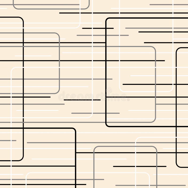 Zwart & Wit Retro Lijnen vector illustratie