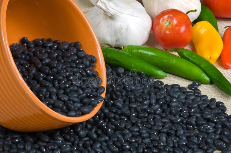 Zwarte Bonen royalty-vrije stock fotografie