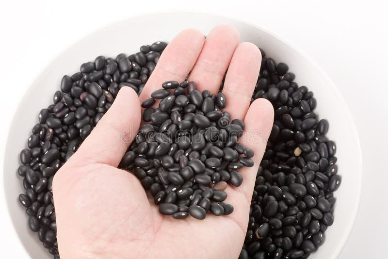 Zwarte bonen stock foto's