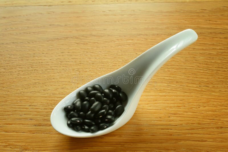 Zwarte bonen royalty-vrije stock afbeelding