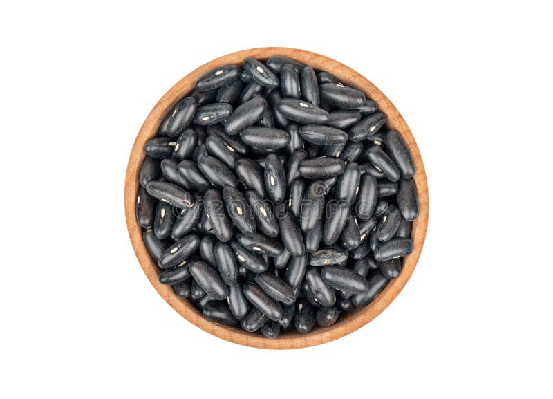 Zwarte bonen in kom royalty-vrije stock afbeelding