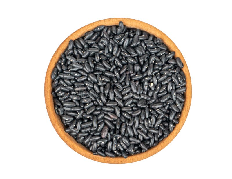 Zwarte bonen in kom royalty-vrije stock foto