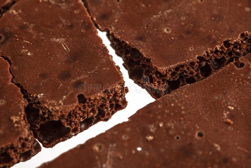 Zwarte chocolade macro stock afbeeldingen