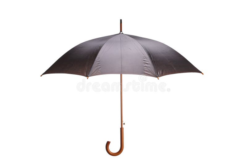 Black and grey umbrella isolated on white background. Black and grey umbrella isolated on white background