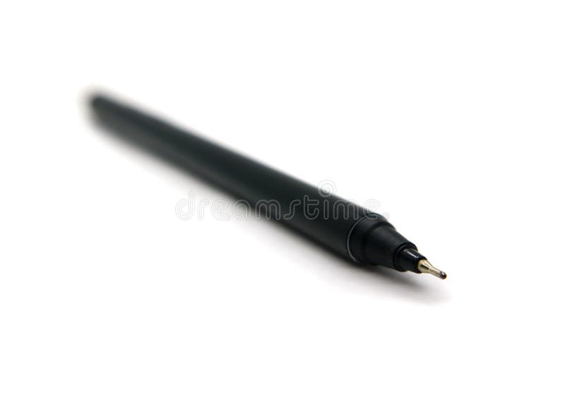 Zwarte gelpen voor schrijven geïsoleerd op witte achtergrond stock foto's Zwarte gelpen voor schrijven geïsoleerd op witte achtergrond stock foto's