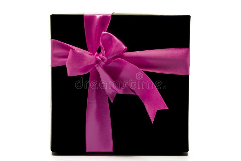Zwarte giftdoos stock afbeeldingen Zwarte giftdoos stock afbeeldingen
