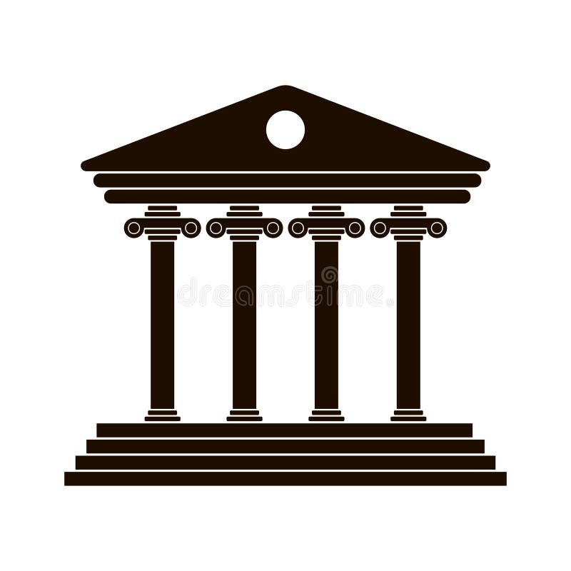 Black Greek colonnade. vector illustration. Black Greek colonnade. vector illustration
