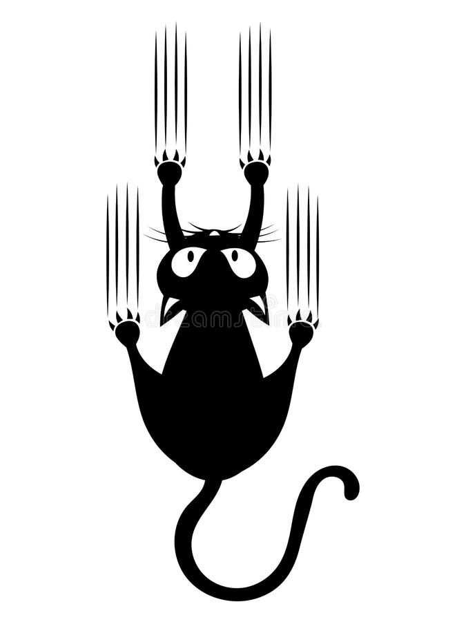 gebed Vermaken Vergelding Zwarte Kat Krabt De Muur Silhouette Van Een Cartoon Die De Muur Klimt  Vectorafbeelding Van Een Huisdier Voor Kinderen Vector Illustratie -  Illustration of poot, aanval: 159012281