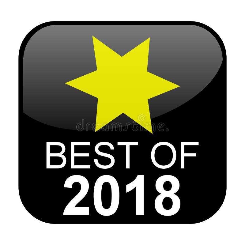 Zwarte Knoop - Beste van 2018 royalty-vrije illustratie