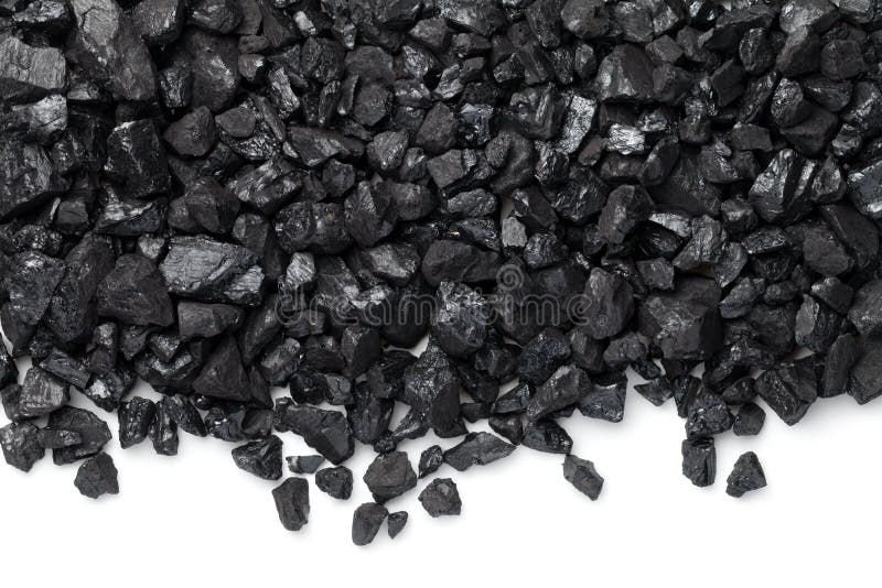 Zwarte kolen, geïsoleerd op witte achtergrond