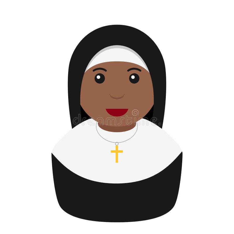 Depressie Bloemlezing bijeenkomst Zwarte Non Christian Sister Avatar Flat Icon Vector Illustratie -  Illustration of christendom, toepassing: 95851392