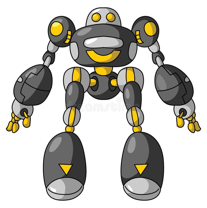 Zwarte Robot vector illustratie Zwarte Robot vector illustratie