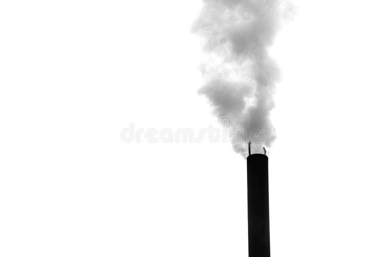 Zwarte schoorsteen op een witte achtergrond royalty-vrije stock afbeelding Zwarte schoorsteen op een witte achtergrond royalty-vrije stock afbeelding