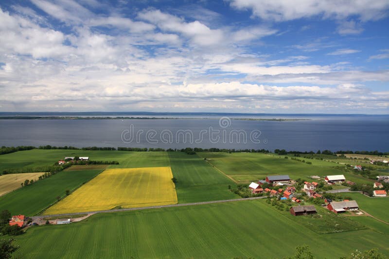 Zweeds platteland royalty-vrije stock afbeeldingen Zweeds platteland royalty-vrije stock afbeeldingen