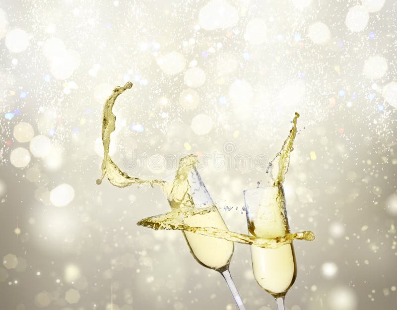 Zwei Champagnergläser stockbilder Zwei Champagnergläser stockbilder
