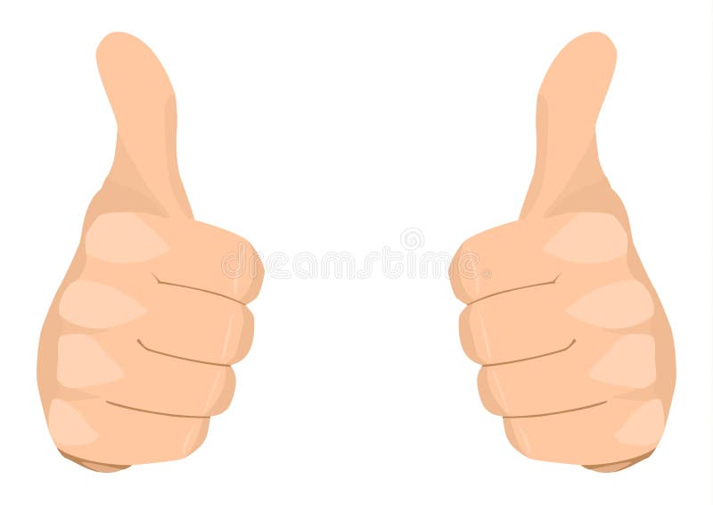 Zwei Daumen oben vektor abbildung. Illustration von teil 17609346