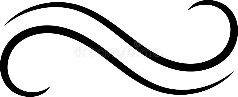 Zwei elegante schwarze Linien schwirren zusammen und bilden ein unendliches Symbol vor einem sauberen weißen Hintergrund. vektor abbildung
