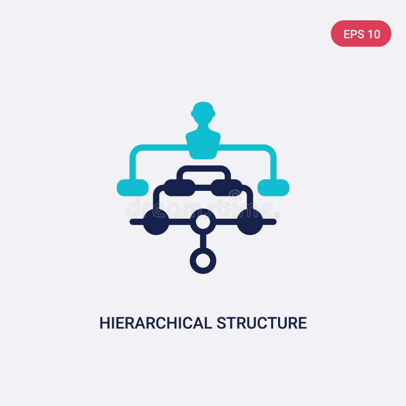 Zwei farbige hierarchische Vektorsymbole aus dem Konzept der digitalen Wirtschaft Blauer Vektorzeichen lizenzfreie abbildung Zwei farbige hierarchische Vektorsymbole aus dem Konzept der digitalen Wirtschaft Blauer Vektorzeichen lizenzfreie abbildung