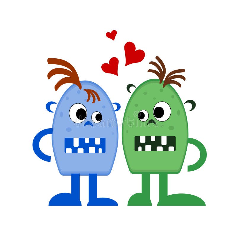 Monster-Liebes-Geschenke vektor abbildung. Illustration von feiertag