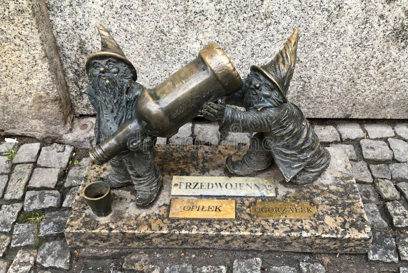 Breslauer Zwerge Auf Den Straßen Der Stadt Redaktionelles Bild Bild