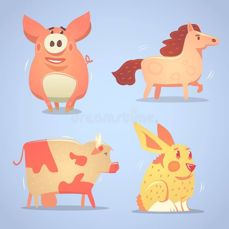 Zwierze domowy ustawiający ilustracja wektor