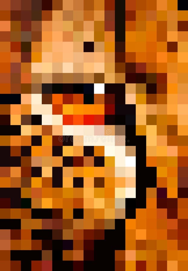 Zwierzęca piksel sztuka Oko lamparta piksla ilustracja ilustracji Zwierzęca piksel sztuka Oko lamparta piksla ilustracja ilustracji