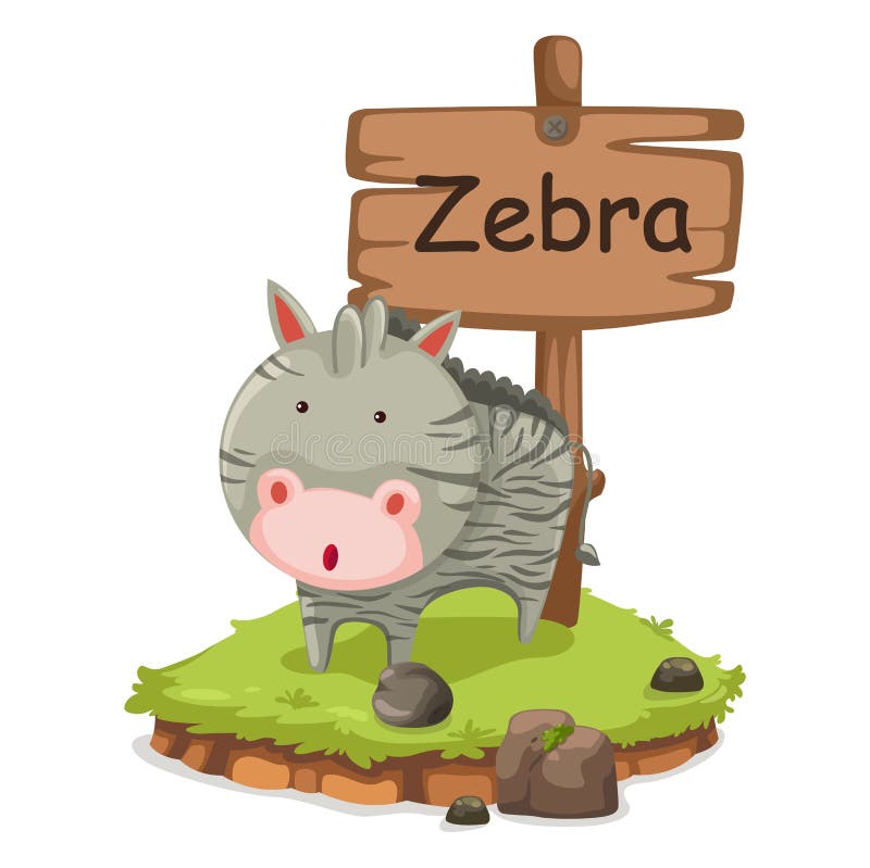 Zwierzęcy abecadło list z dla zebry ilustraci royalty ilustracja Zwierzęcy abecadło list z dla zebry ilustraci royalty ilustracja
