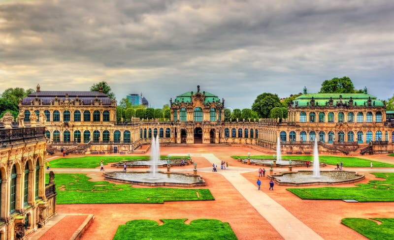 Zwinger Palace in Dresden, Saxony Stock Photo Image of courtyard