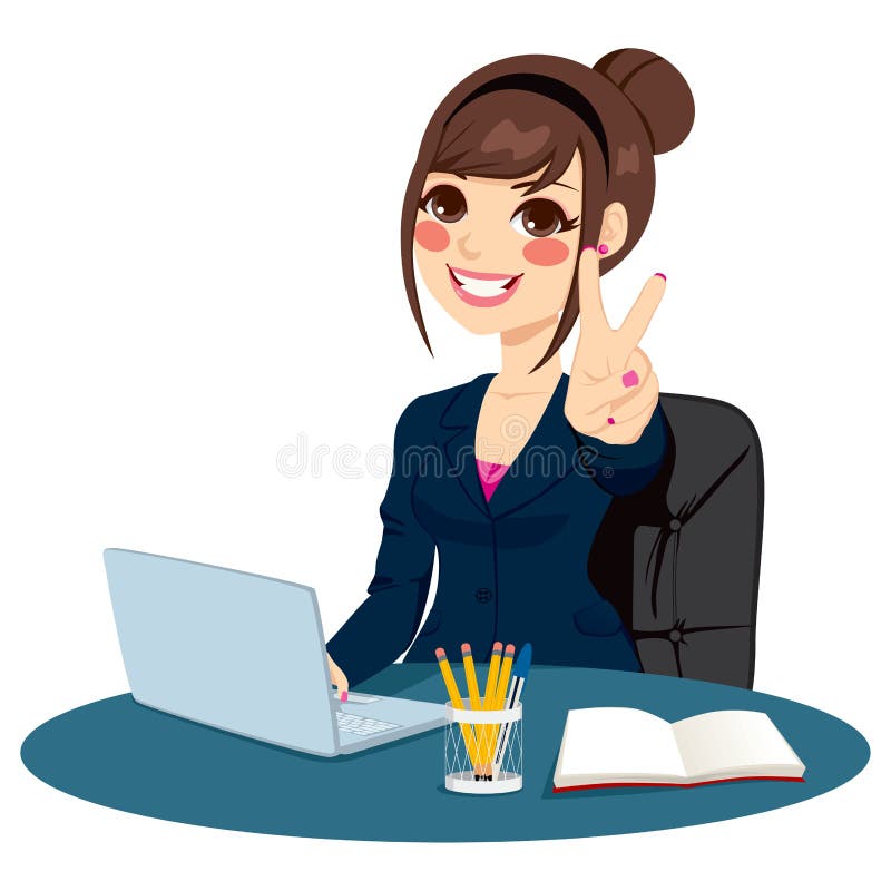 Zwycięstwo Szyldowy bizneswoman royalty ilustracja Zwycięstwo Szyldowy bizneswoman royalty ilustracja