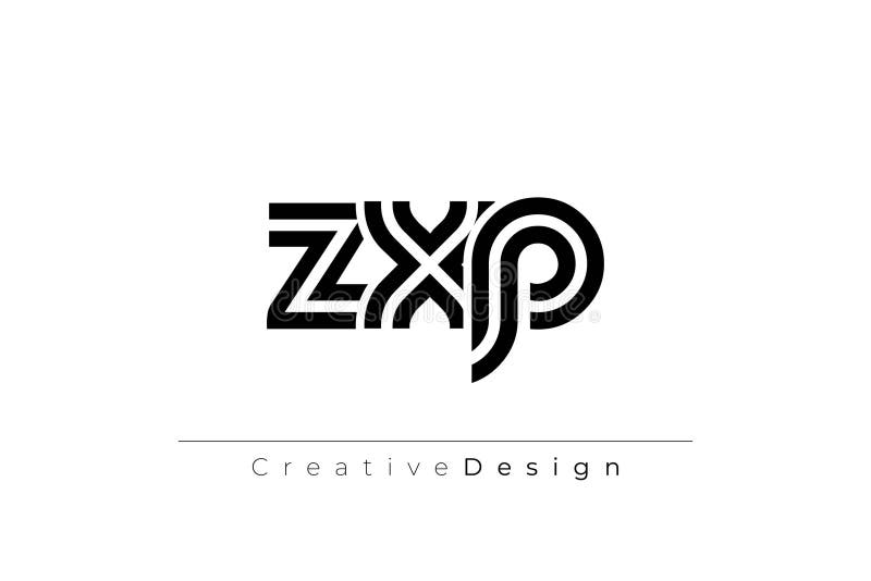 ZXC Creative Unique Modern Letter Logo Design Stock Vector