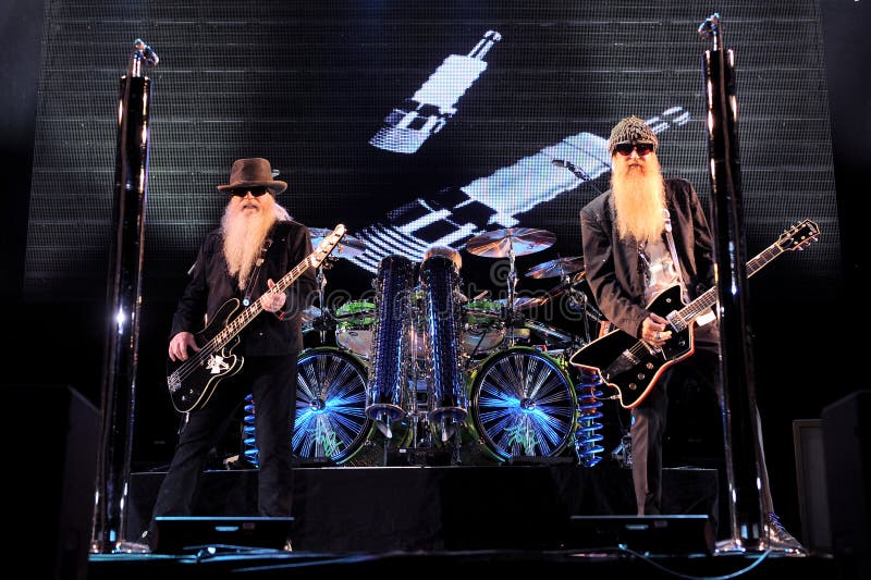 Zz Top The Bassist Dusty Hill During The Concert Editorial Photography Image Of Rock Hard 185240807